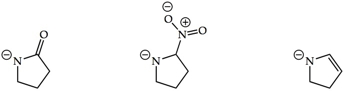 image of 2-oxopyrrolidin-1-ide, 2-nitropyrrolidin-1-ide, and 2,3-dihydropyrrol-1-ide