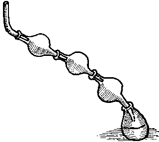 Graphic of a woodcut print showing an alchemey distillation apparatus from John French - The Art of Distillation, London 1651.